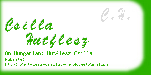 csilla hutflesz business card